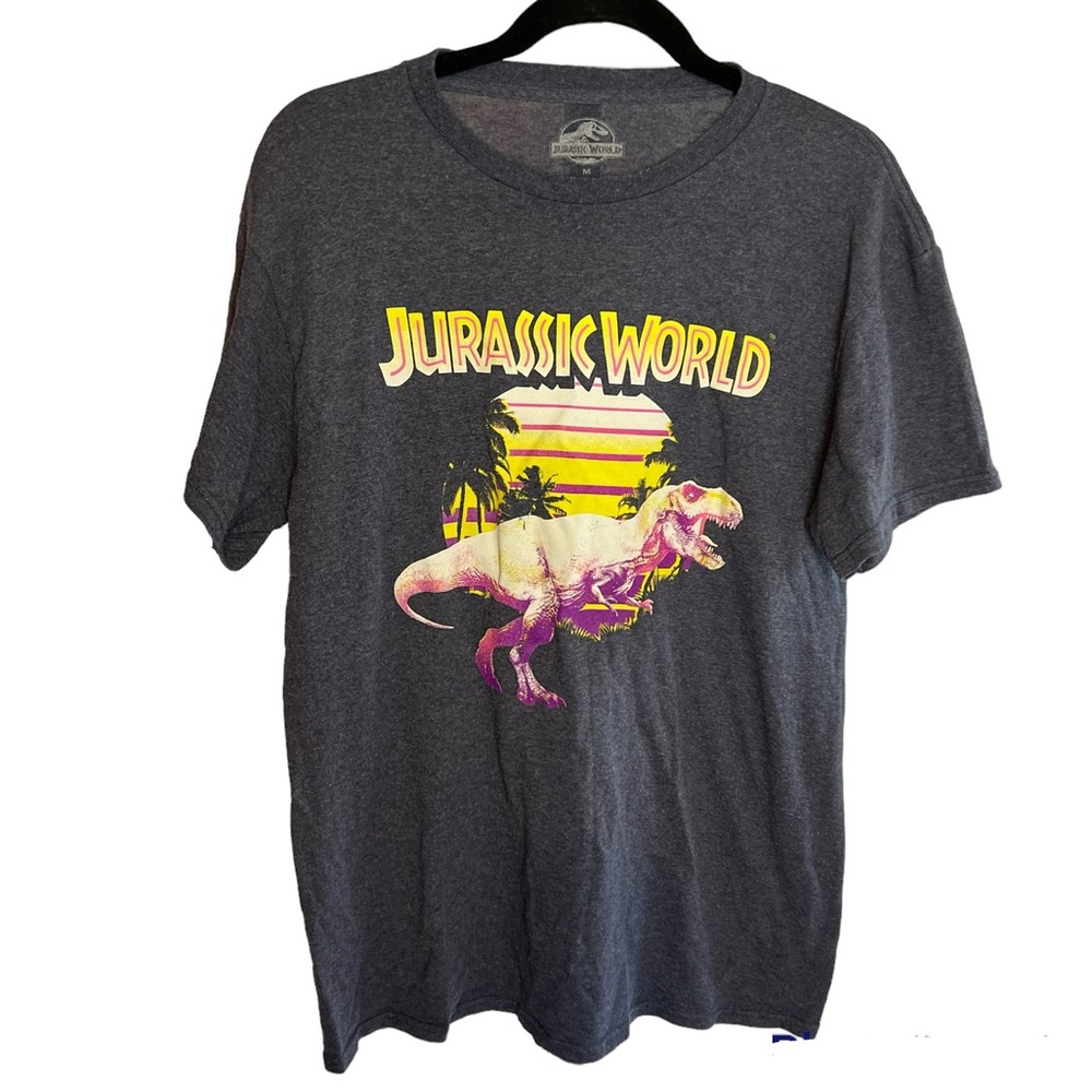 Jurassic World Jurassic Park Retro T. Rex Sunset T-Shirt, size Medium